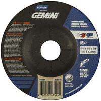 NORTON: 4-1/2 X 1/4 X 7/8 TYPE 27 DEPRESSED CENTER WHEELS, 24 GRIT, 25 PER BOX